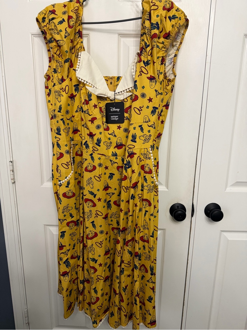 Disney Yellow Casual Dress with Toy Story Print